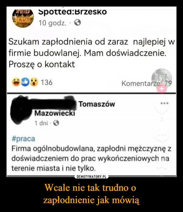 
    Wcale nie tak trudno o 
zapłodnienie jak mówią