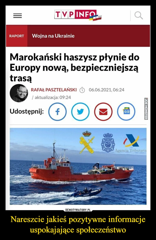 
    Nareszcie jakieś pozytywne informacje uspokajające społeczeństwo