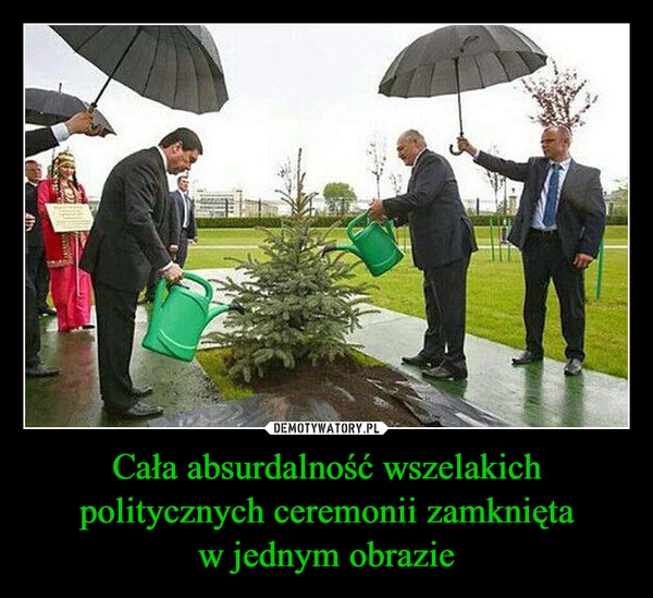 
    Cała absurdalność wszelakich politycznych ceremonii zamknięta
w jednym obrazie