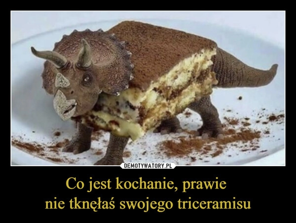 
    Co jest kochanie, prawie 
nie tknęłaś swojego triceramisu