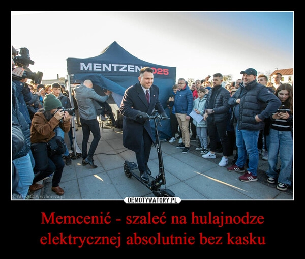 
    Memcenić - szaleć na hulajnodze elektrycznej absolutnie bez kasku