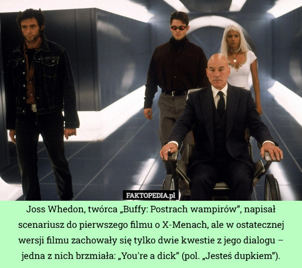 
    Joss Whedon, twórca „Buffy: Postrach wampirów”, napisał scenariusz do pierwszego