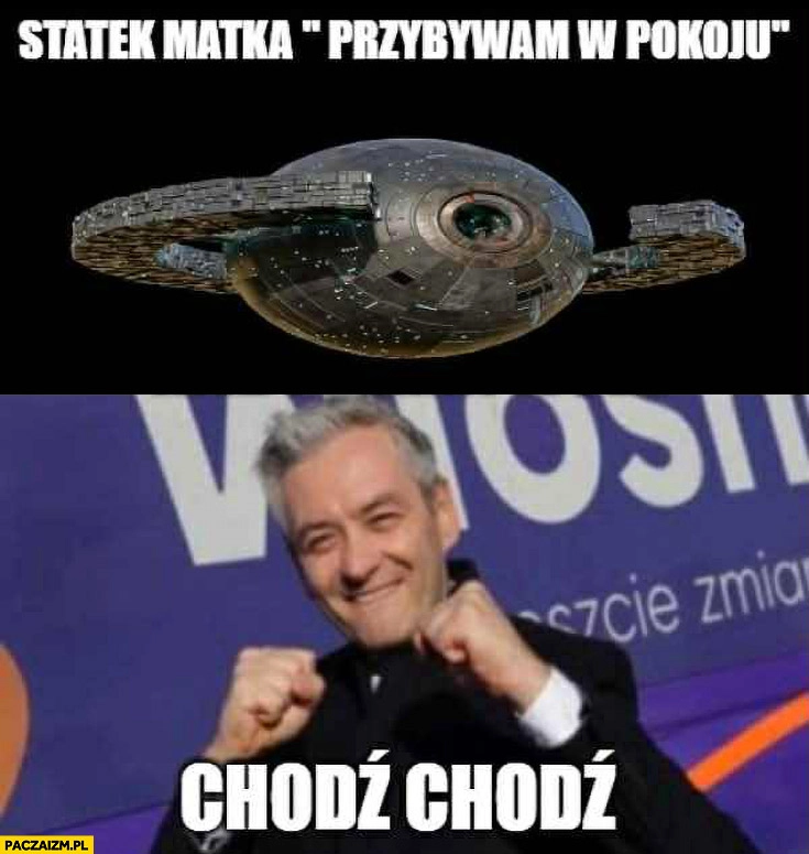
    Statek matka: przybywam w pokoju, Biedroń: chodź, chodź