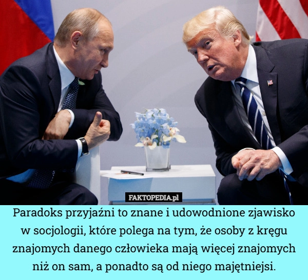 
    Paradoks przyjaźni to znane i udowodnione zjawisko w socjologii, które polega