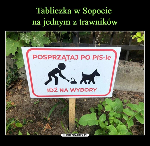 
    Tabliczka w Sopocie 
na jednym z trawników