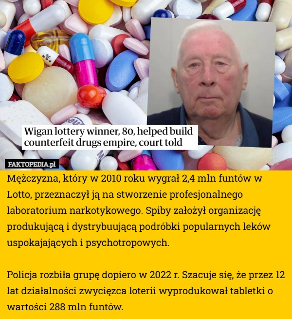 
    Mężczyzna, który w 2010 roku wygrał 2,4 mln funtów w Lotto, przeznaczył