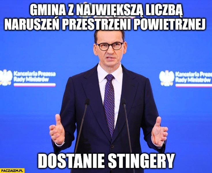 
    Morawiecki gmina z największa liczbą naruszeń przestrzeni powietrznej dostanie stingery