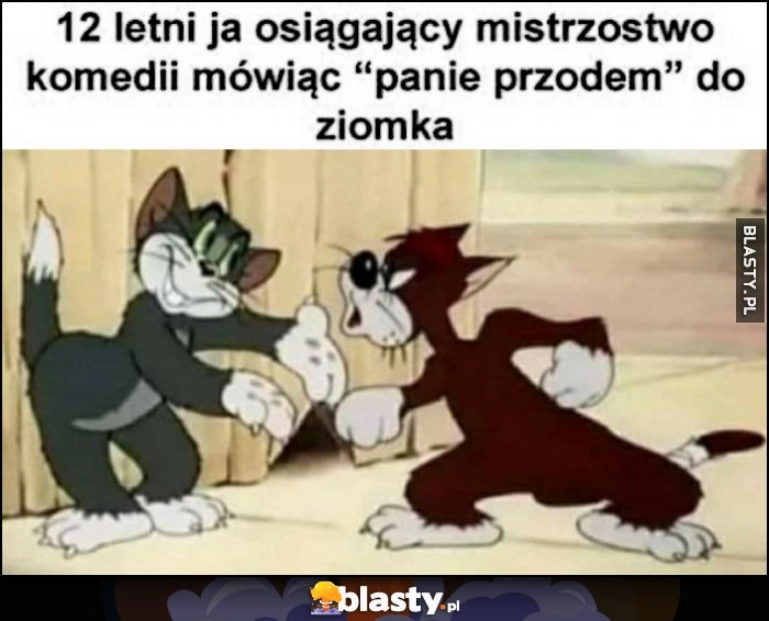 
    12-letni ja osiągający mistrzostwo komedii mówiąc 