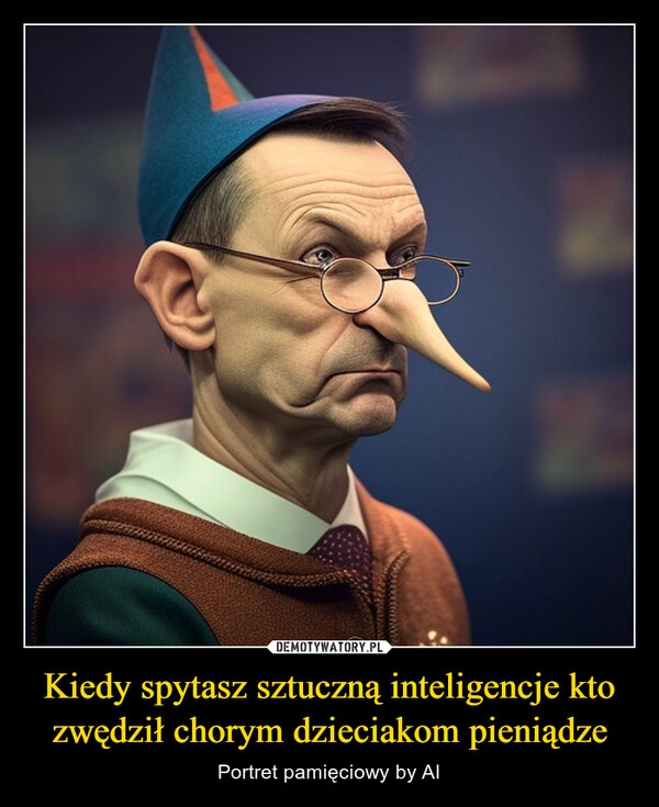 
    Kiedy spytasz sztuczną inteligencje kto zwędził chorym dzieciakom pieniądze