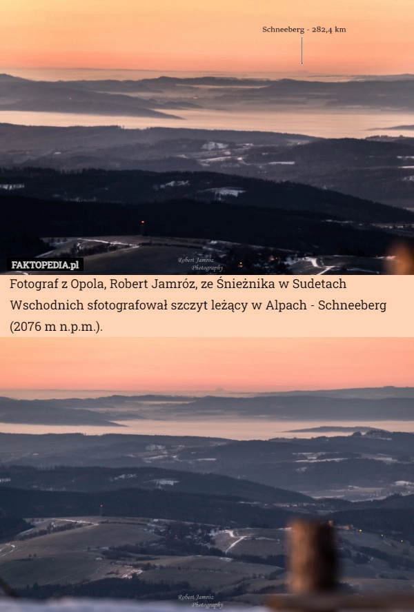 
    Fotograf z Opola, Robert Jamróz, ze Śnieżnika w Sudetach Wschodnich sfotografował