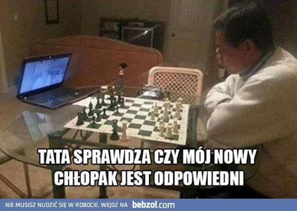 
    Ojciec sprawdza chłopaka córki