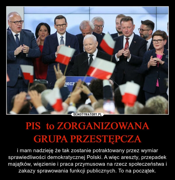 
    PIS  to ZORGANIZOWANA GRUPA PRZESTĘPCZA