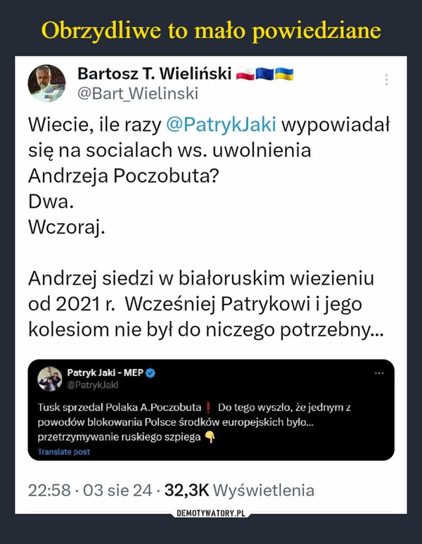 
    Obrzydliwe to mało powiedziane