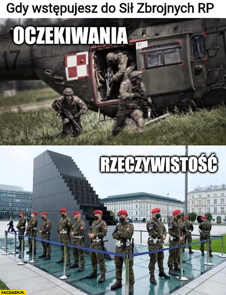 
    Gdy wstępujesz do sił zbrojnych RP oczekiwania vs rzeczywistość pilnowanie pomnika smoleńskiego