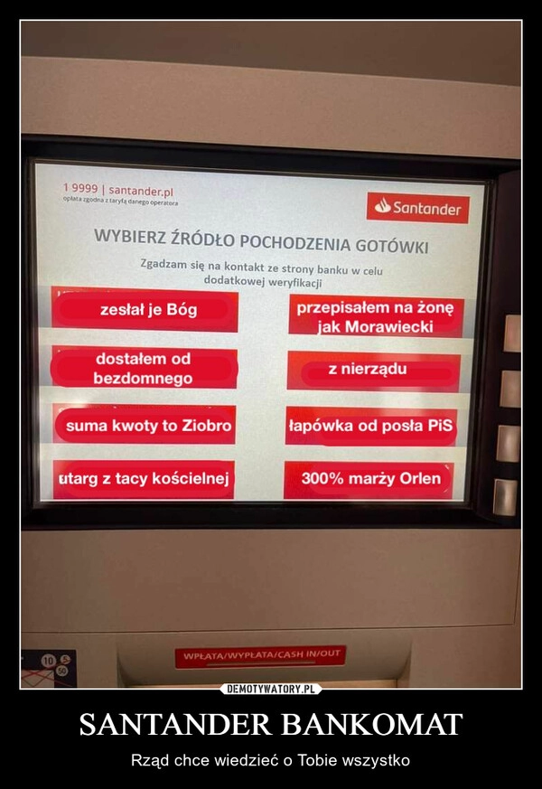 
    
SANTANDER BANKOMAT 