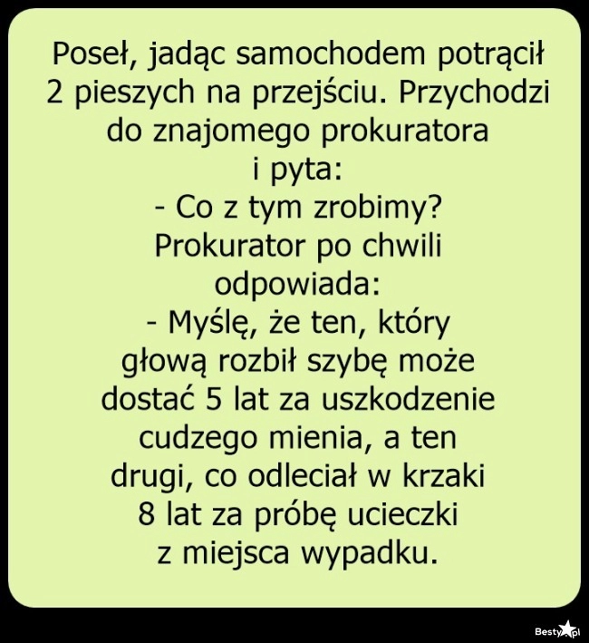 
    Poseł i dwóch potrąconych pieszych 