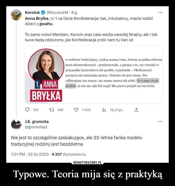 
    Typowe. Teoria mija się z praktyką