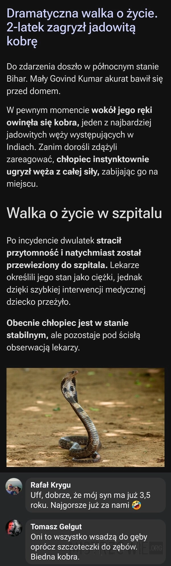 
    Walka o życie