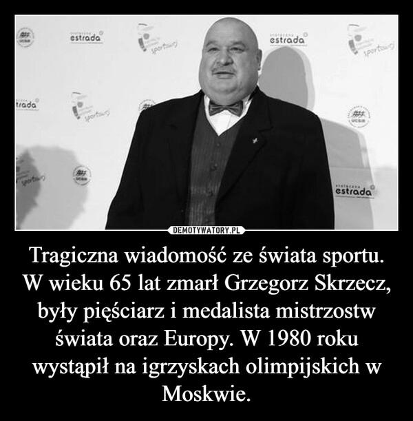 
    Tragiczna wiadomość ze świata sportu. W wieku 65 lat zmarł Grzegorz Skrzecz, były pięściarz i medalista mistrzostw świata oraz Europy. W 1980 roku wystąpił na igrzyskach olimpijskich w Moskwie.