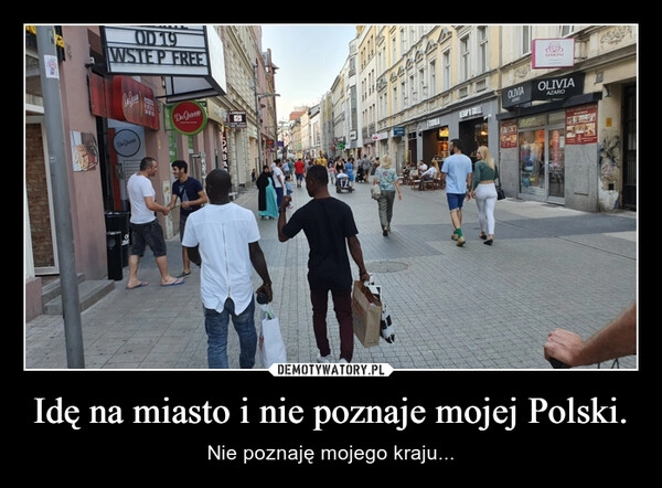 
    Idę na miasto i nie poznaje mojej Polski.