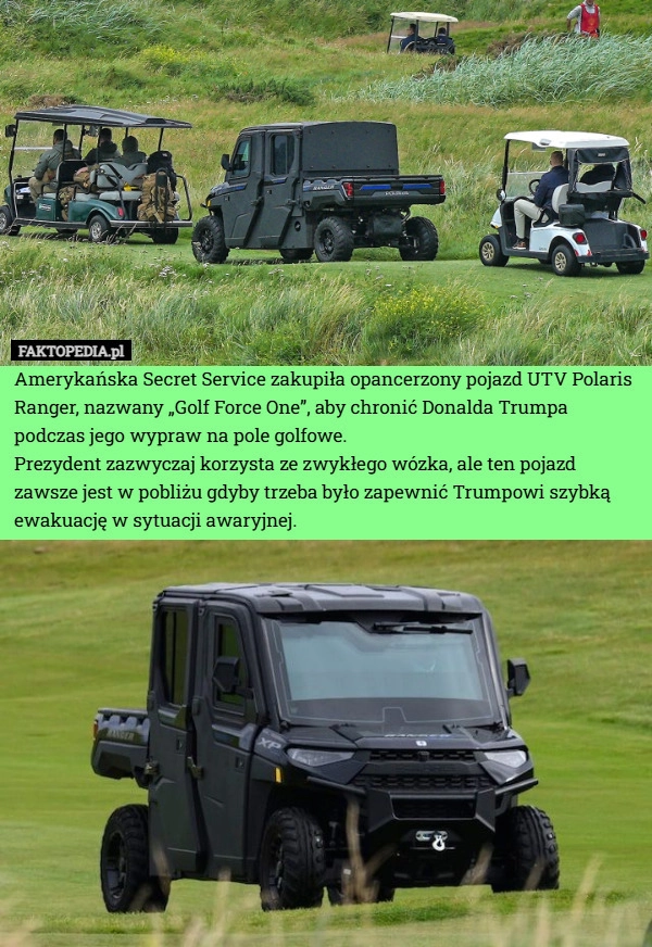 
    Amerykańska Secret Service zakupiła opancerzony pojazd UTV Polaris Ranger,