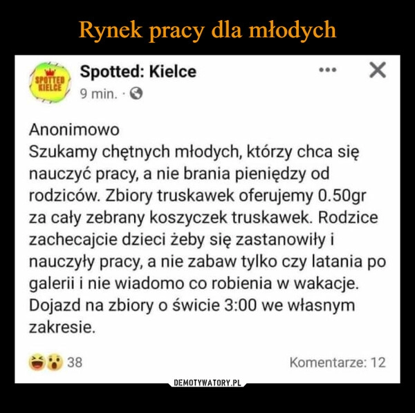 
    Rynek pracy dla młodych