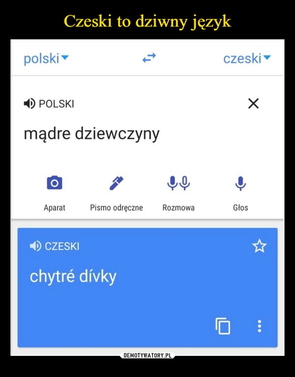 
    Czeski to dziwny język