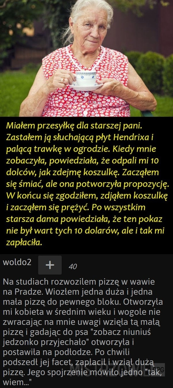 
    
			Dostawcom jedzenia przytrafiają się bardzo ciekawe przygody					