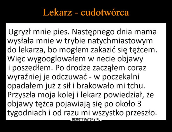 
    Lekarz - cudotwórca