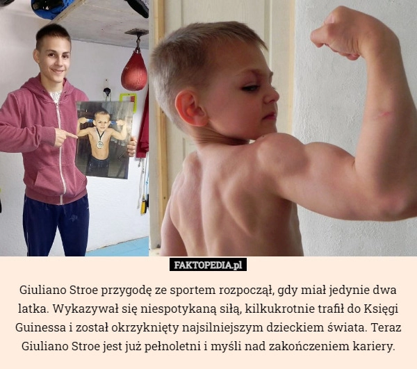 
    Giuliano Stroe przygodę ze sportem rozpoczął, gdy miał jedynie dwa latka.