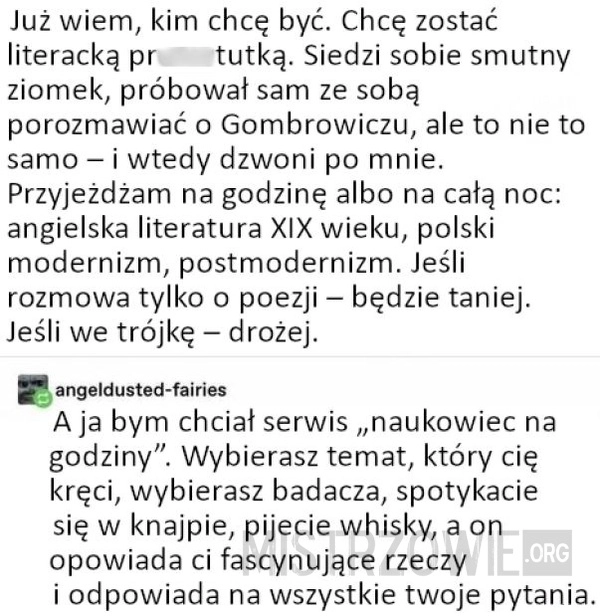 
    Już wiem, kim chcę być
