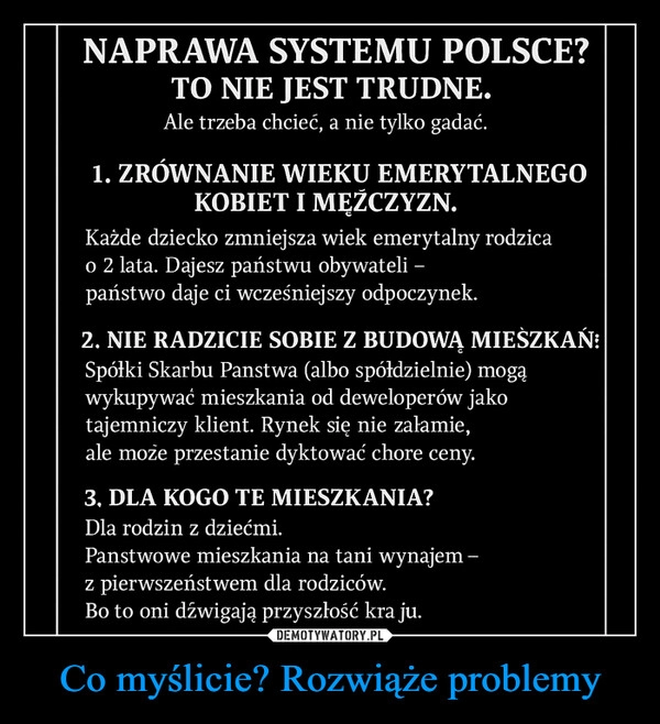 
    Co myślicie? Rozwiąże problemy
