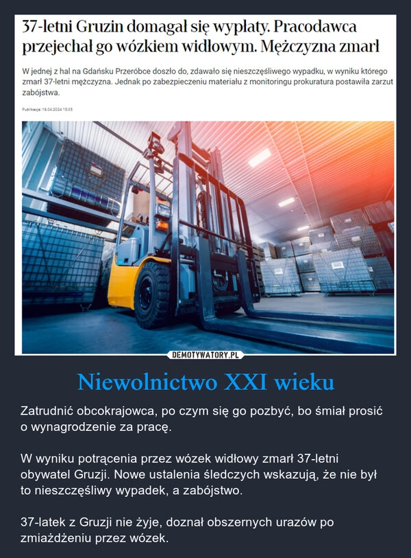 
    Niewolnictwo XXI wieku