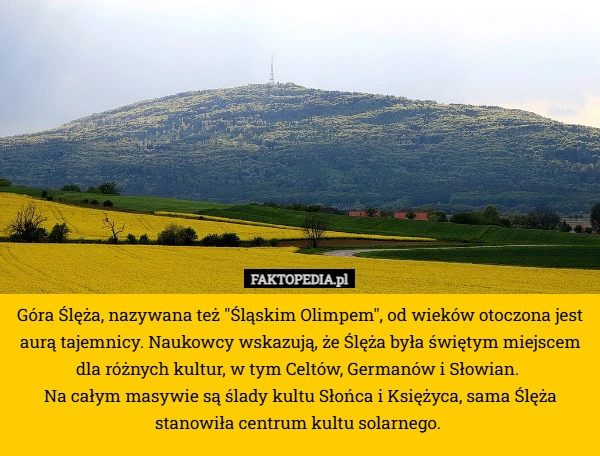 
    Góra Ślęża, nazywana też "Śląskim Olimpem", od wieków otoczona
