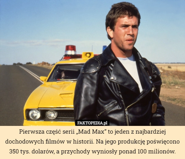 
    
			Pierwsza część serii „Mad Max” to jeden z najbardziej dochodowych filmów...					