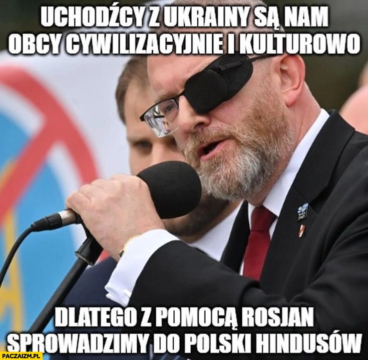 Braun uchodźcy z Ukrainy są nam obcy cywilizacyjnie i kulturowo dlatego z pomocą rosjan sprowadzimy do polski hindusów