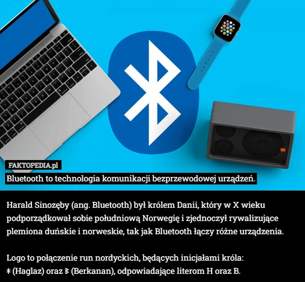 
    Bluetooth to technologia komunikacji bezprzewodowej urządzeń.Harald Sinozęby