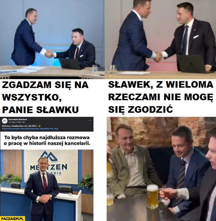 
    Nawrocki vs Trzaskowski u Mentzena porównanie wizyt