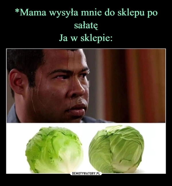 
    *Mama wysyła mnie do sklepu po sałatę
Ja w sklepie: