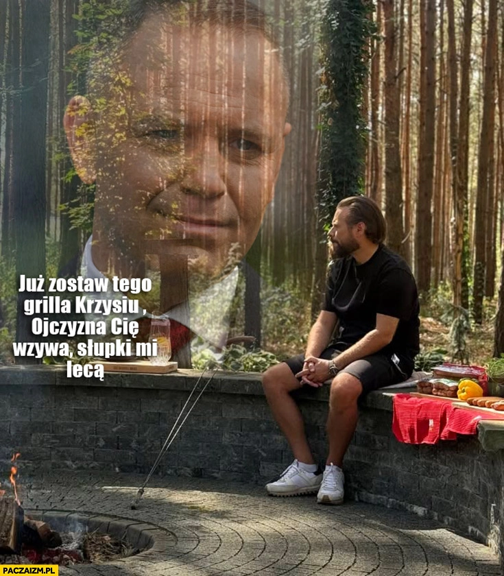 Nawrocki objawia się Stanowskiemu już zostaw tego grilla Krzysiu ojczyzna cię wzywa słupki mi lecą