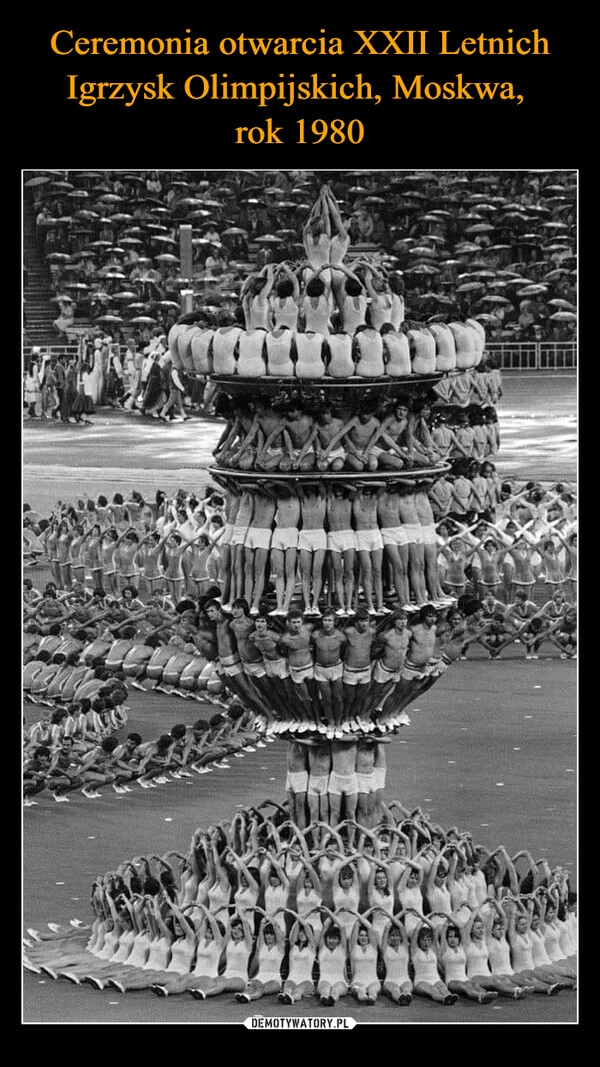 
    Ceremonia otwarcia XXII Letnich Igrzysk Olimpijskich, Moskwa, 
rok 1980