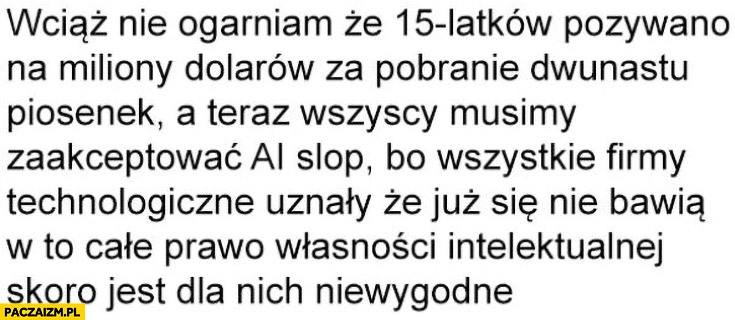 15-latków pozywano za pobranie piosenek a teraz wszystkie firmy uznały, że już nie bawią się w prawa autorskie