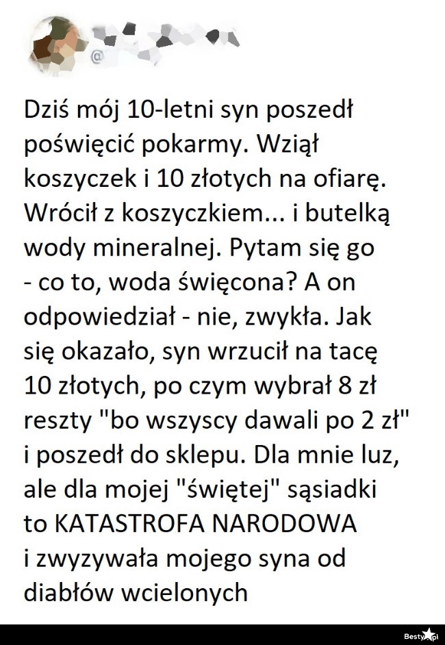 
    10-latek w kościele 