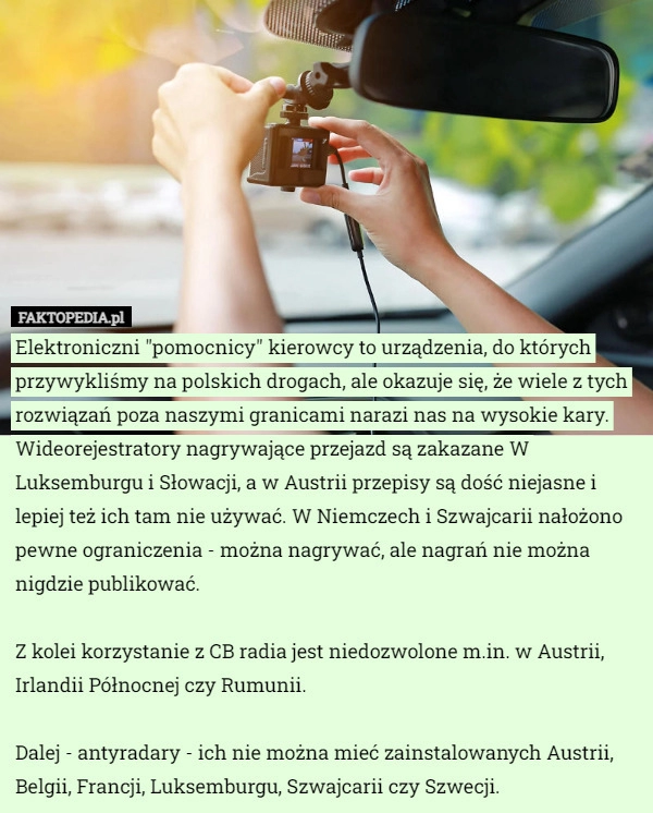 
    Elektroniczni "pomocnicy" kierowcy to urządzenia, do których przywykliśmy