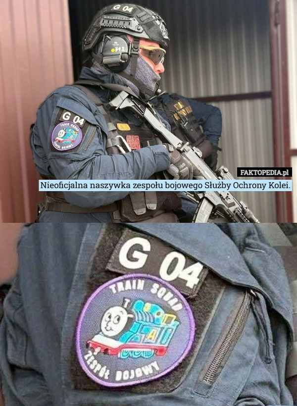 
    Nieoficjalna naszywka zespołu bojowego Służby Ochrony Kolei.