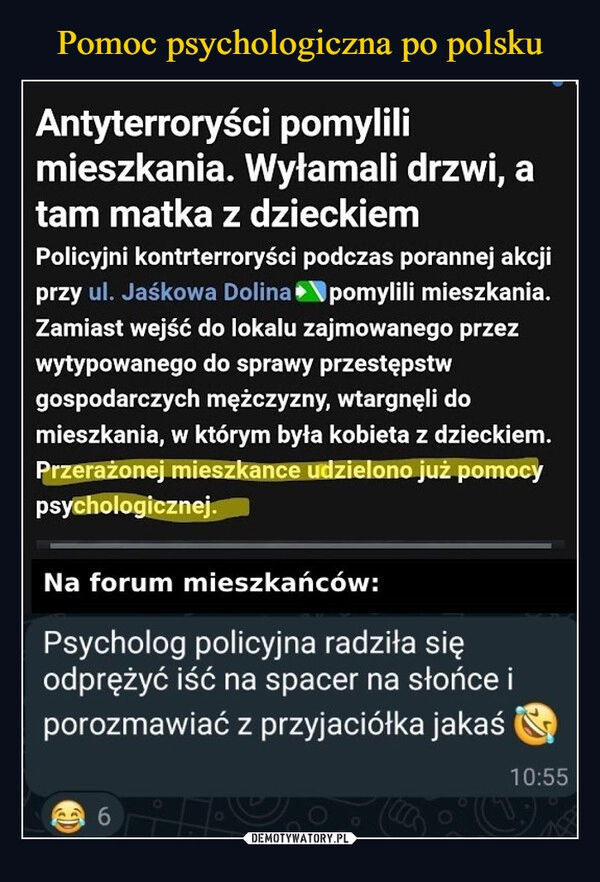 
    Pomoc psychologiczna po polsku