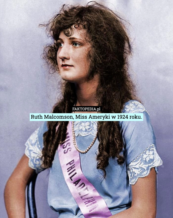 
    Ruth Malcomson, Miss Ameryki w 1924 roku.