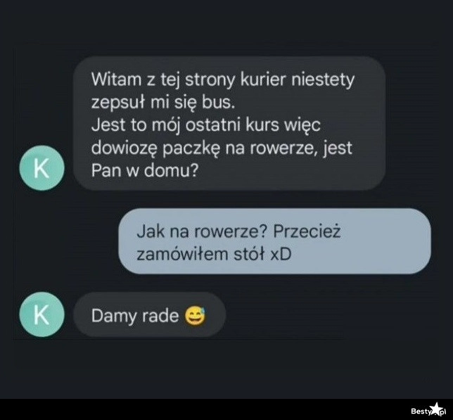 
    Zdeterminowany kurier 