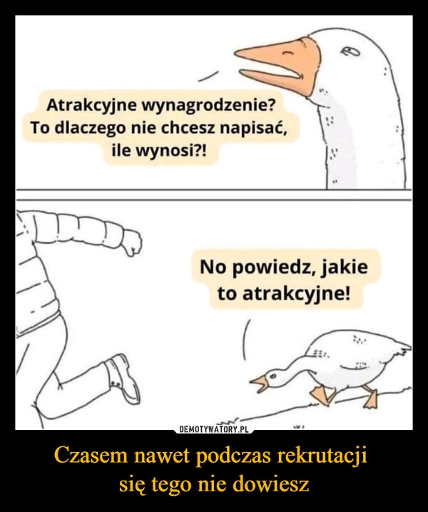 
    Czasem nawet podczas rekrutacji 
się tego nie dowiesz