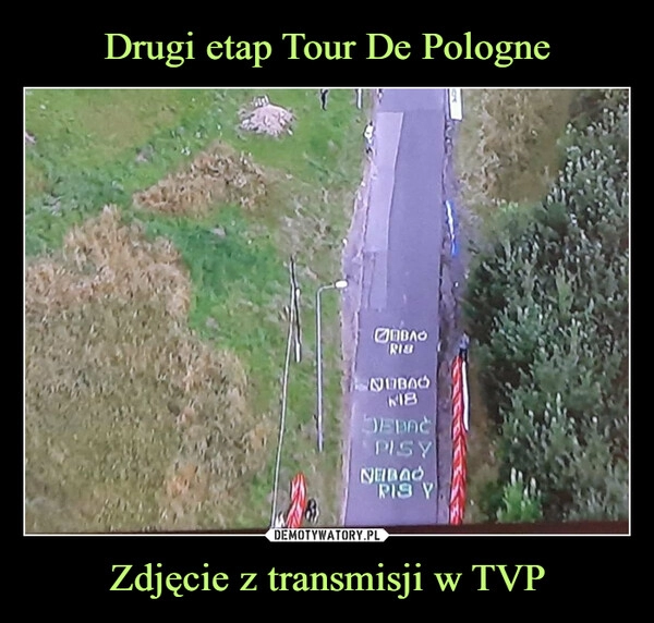 
    Drugi etap Tour De Pologne Zdjęcie z transmisji w TVP